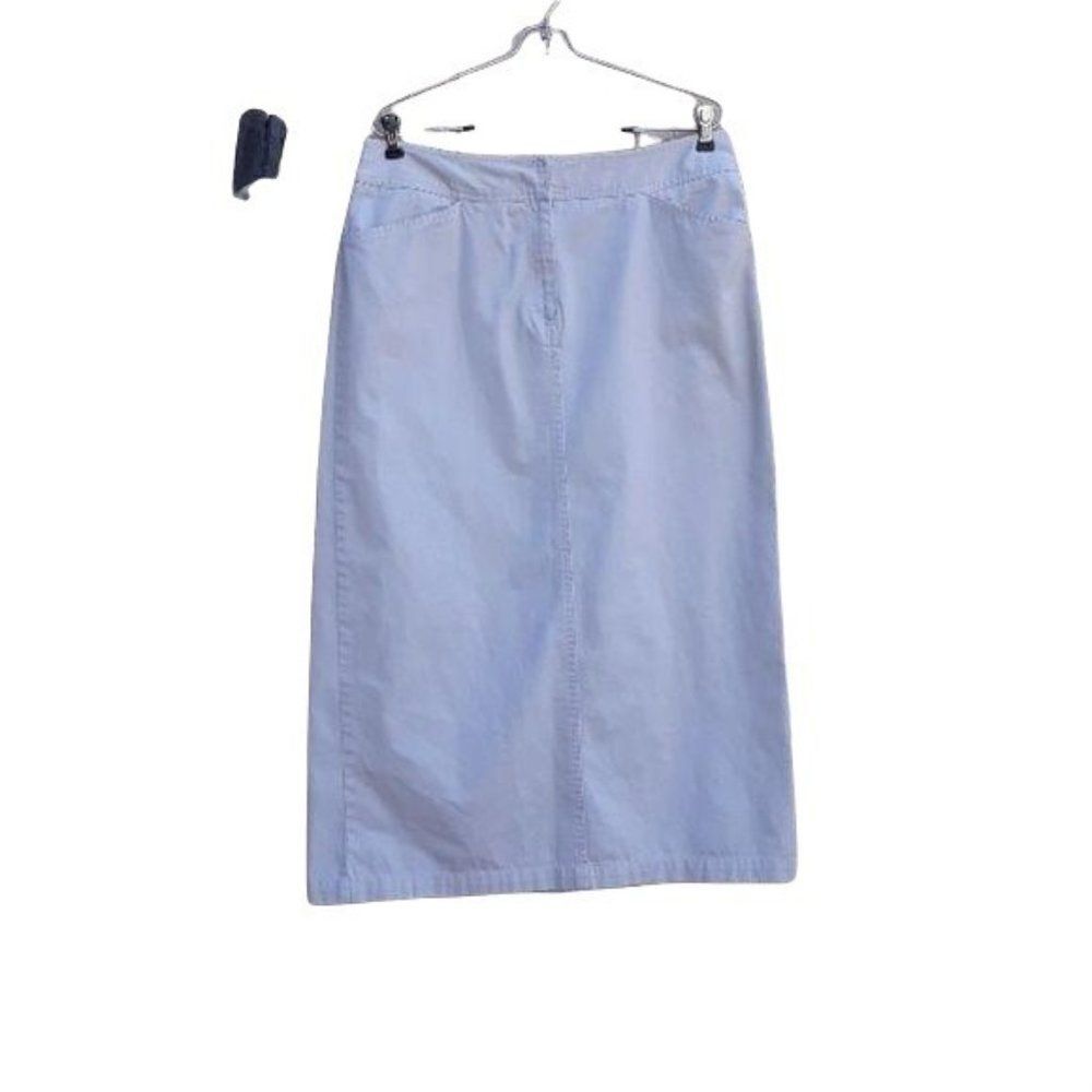 Vtg 90's‎ Rafaella Skirt Safari Prairie Straight Longline Midi Cotton Tan Sz 12